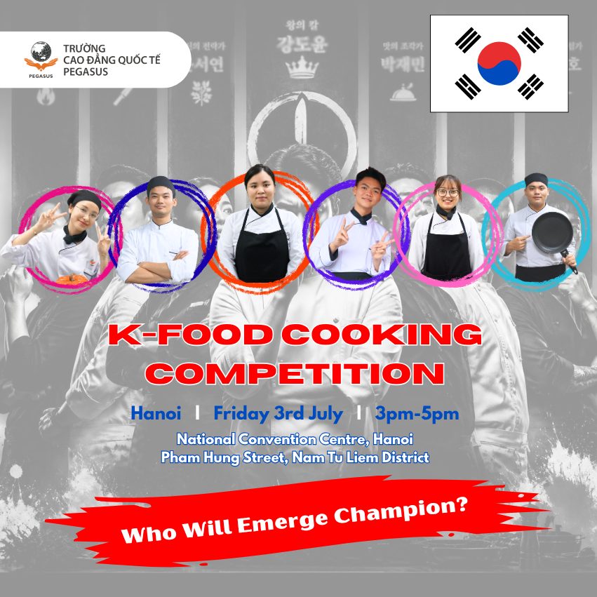 CHỜ ĐÓN HÀNH TRÌNH CHINH PHỤC ĐẤU TRƯỜNG K-FOOD CỦA SINH VIÊN PEGASUS!
